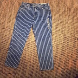 Striped mom jeans